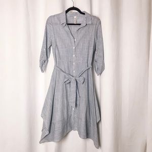 Adorable blue and white stripped midi dress